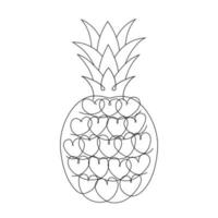 ananas består av hjärtan. vektor