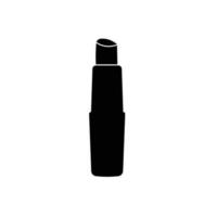 Lippenstift-Silhouette. Schwarz-Weiß-Icon-Design-Element auf isoliertem weißem Hintergrund vektor