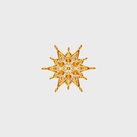 Luxuriöser goldener Mandala-Designhintergrund, eingelegt in weißem Hintergrund vektor