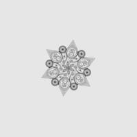 Luxus-Linie Kunst-Mandala-Design-Hintergrund in weißen Hintergrund eingelegt vektor