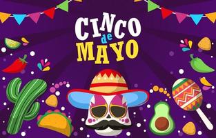 cinco de mayo bakgrund vektor