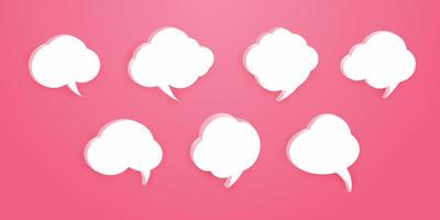 3D rosa Sprechblase Kommunikationssymbol Konzept. vektorillustrationsdesign für sprechen, diskussion, chat und sprechendes symbol