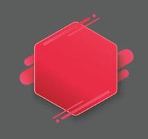 rote Hexagon-Hintergrundvorlage vektor