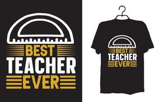 tryck lärare t-shirt design vektor