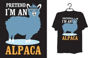 Drucken Sie Lama-T-Shirt-Designs vektor