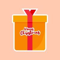 Geschenkbox. flache geschenkbox dekoration design. Präsentkarton, Feiertagsüberraschung Geburtstagsgeschenke und Geschenke Papierverpackung einkaufen, Farbgrußbox Jubiläumsfeier Symbol. vektor