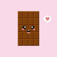 söta och roliga chokladkaka tecken som visar olika känslor, tecknad vektorillustration isolerad på färgbakgrund. kawaii chokladkakor, maskotar, uttryckssymboler och emoji för webben vektor