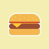 leckerer Hamburger. klassische Burger-Vektor-Hamburger-Symbole auf pastellfarbenem Hintergrund vektor