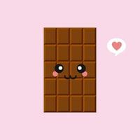 söta och roliga chokladkaka tecken som visar olika känslor, tecknad vektorillustration isolerad på färgbakgrund. kawaii chokladkakor, maskotar, uttryckssymboler och emoji för webben vektor