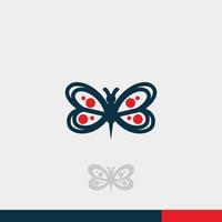 Schmetterlingslogo-Symbol isoliert auf weißem Hintergrund - trendiges und modernes Schmetterlingssymbol für Logo - Schmetterlingssymbol einfaches Zeichen - Schmetterlingssymbol flache Vektorillustration für Grafik- und Webdesign vektor