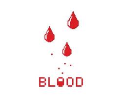 Blutspende Pixelkunst zum Spenden vektor