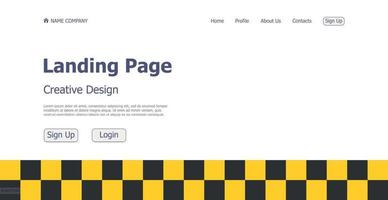 startsida målsida taxi service webbmall mål affärssida digital webbplats målsida designkoncept - vektor