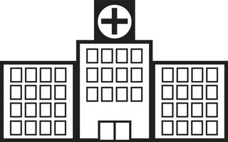 Krankenhaus-Symbol. Krankenhaus Zeichen. Klinik-Symbol. Zeichen des medizinischen Krankenhauses. vektor