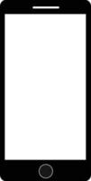svart modern realistisk smartphone med tom vit skärm. smartphone ikon. smartphone symbol. vektor