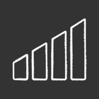 Kreidesymbol für Leistungsstufe. Einstellung. Temperaturregelung der Klimaanlage. mobiles Signal. isolierte vektortafelillustration vektor