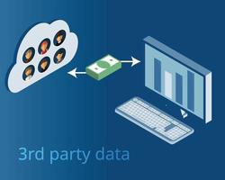 tredje parts data köp från andra källor vektor