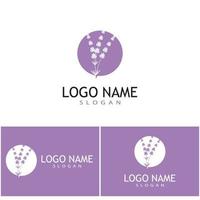 Lavendel Logo Vorlage Vektor Symbol Natur