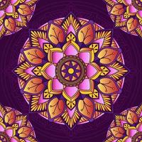 schöner nahtloser dekorativer Mandalablumenhintergrund vektor