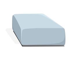 pouf sofa blau moderne innenmöbel vektorillustration im flachen stil isoliert vektor