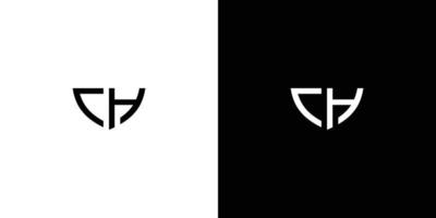 unik och modern ch-bokstavsinitial logotypdesign vektor