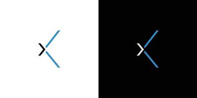 unik och modern x initials logotypdesign vektor