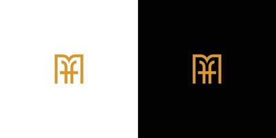 elegant och modern mh initials logotypdesign vektor