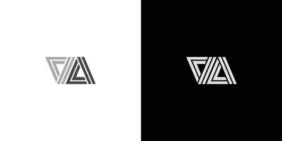 einzigartiges und modernes anfangsbuchstabe va-logo-design vektor