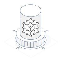 gebrauchsfertiges isometrisches Symbol des Gitters vektor