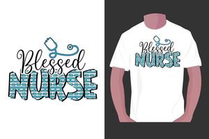 Krankenschwester-Sublimations-T-Shirt-Design, Krankenschwester-Tag-Typografie-Design. vektor