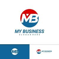 anfängliche mb-logo-vektorvorlage, kreative mb-logo-designkonzepte vektor