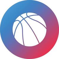 Basketball-Glyphe-Kreis-Farbverlauf-Hintergrundsymbol vektor