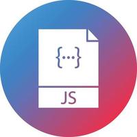 Javascript-Datei Glyphe Kreis Farbverlauf Hintergrundsymbol vektor