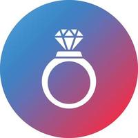 Diamant-Ring-Glyphe-Kreis-Farbverlauf-Hintergrund-Symbol vektor