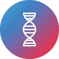 dna glyf cirkel gradient bakgrundsikon vektor