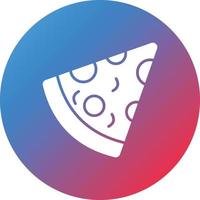 Pizzascheibe Glyphe Kreis Farbverlauf Hintergrundsymbol vektor