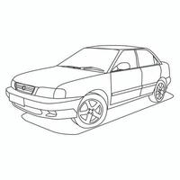 Limousine-Vektor-Illustration zum Ausmalen vektor