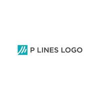 p linjer logotyp design vektor