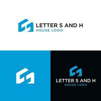 sh-Haus-Logo-Design-Vektor vektor