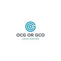 OCG- oder GCO-Logo-Designvektor vektor