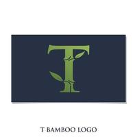 t Bambus-Logo-Design-Vektor vektor