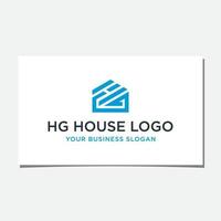 hg-Haus-Logo-Design-Vektor. vektor