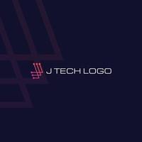 j-Technologie-Logo-Design-Vektor vektor