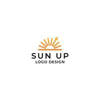 solen upp logotyp design vektor