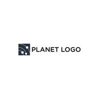 planet banor logotyp design vektor