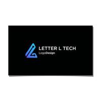 l teknologi logotyp design vektor