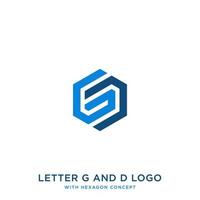 gd anfänglicher Logo-Designvektor vektor