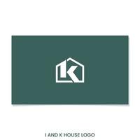 ik-Haus-Logo-Design-Vektor vektor