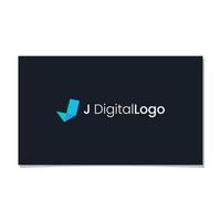 j digitaler Logo-Design-Vektor vektor