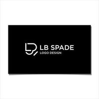 lb spade logotyp design vektor