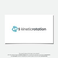 s kinetisches Rotations-Logo-Design vektor